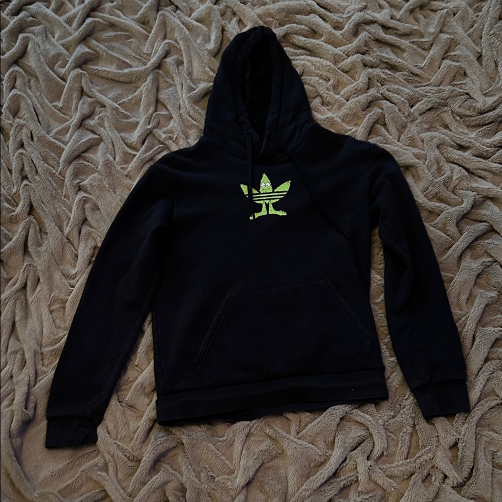 Adidas Black Hoodie with Graphic Back